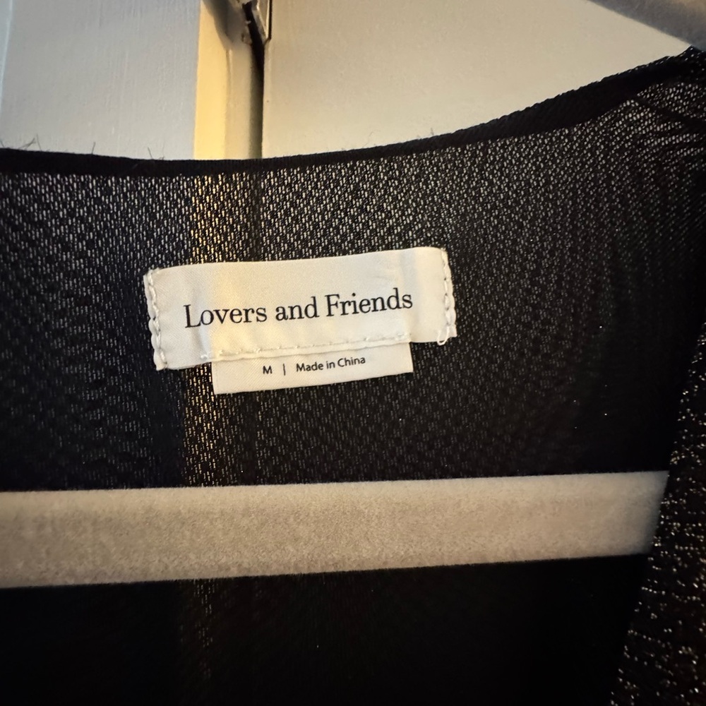 Lovers + Friends Black and Gold Shimmer Bodysuit - Picture 5 of 5